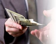 Money changing hands